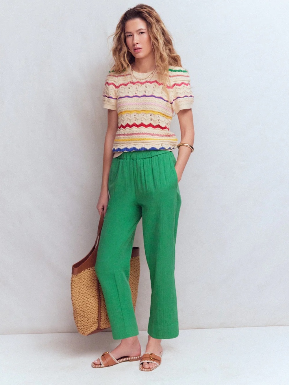 Boden Double Cloth Crop Pants Shamrock Green Size 4